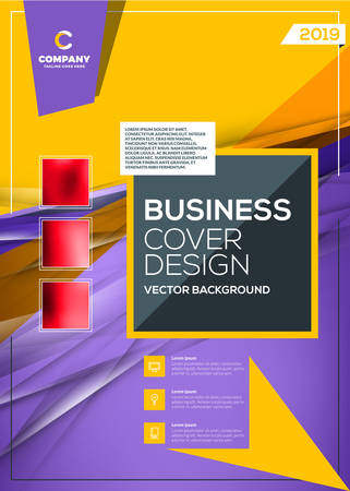 Cover design. Business layout template. Annual report, flyer, magazine, presentation. Abstract background. Vector illustrationのイラスト素材