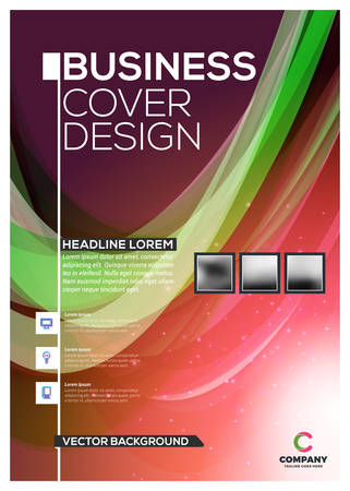 Cover design. Business layout template. Annual report, flyer, magazine, presentation. Abstract background. Vector illustrationのイラスト素材