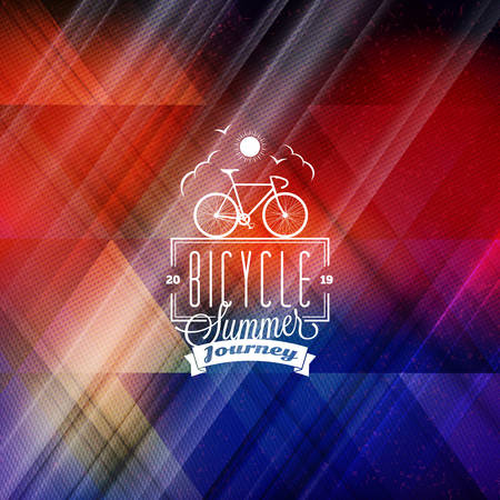 Summer holidays poster. Typographic summer badge on the colorful retro background. Vector illustrationのイラスト素材