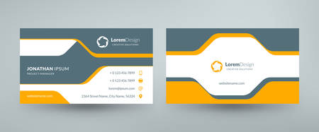 Creative and clean corporate business card template. Vector illustration. Stationery designのイラスト素材