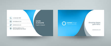 Creative and clean corporate business card template. Vector illustration. Stationery designのイラスト素材