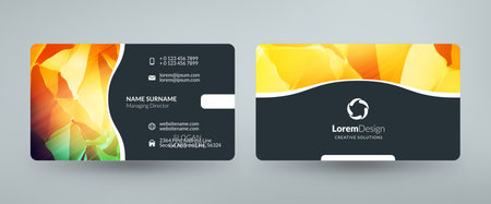Creative and clean corporate business card template. Vector illustration. Stationery designのイラスト素材