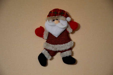 Santa Claus toy for Christmas tree decoration. home decoration for christmasの写真素材