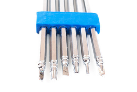 metal screwdriver on a white background