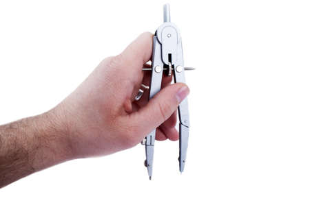 hand with divider on a white backgroundの写真素材