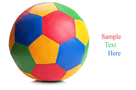 color soccer ball isolated on a white backgroundの写真素材