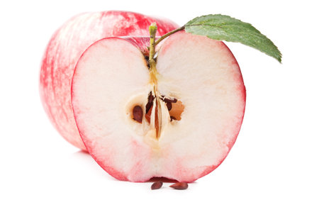 fresh red apple isolated on a white background