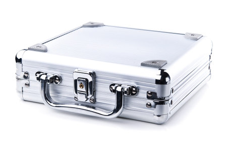 business metal case isolated on a white background
