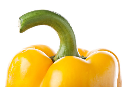 fresh yellow pepper isolated on a white background