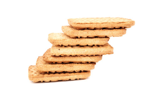 delicious cookies isolated on a white backgroundの写真素材