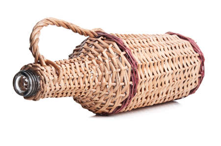 bottle of wine isolated on a white backgroundの写真素材