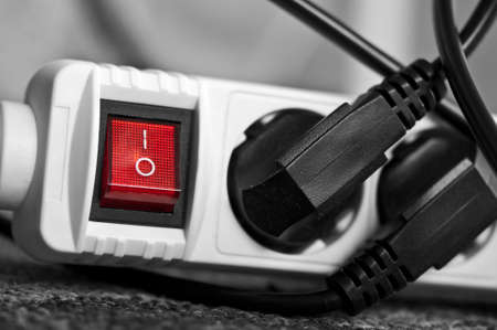 included electrical socket with plugsの写真素材