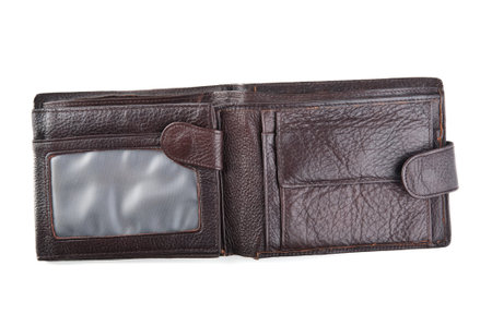 leather wallet isolated on a white background