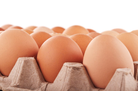 raw eggs isolated on a white background