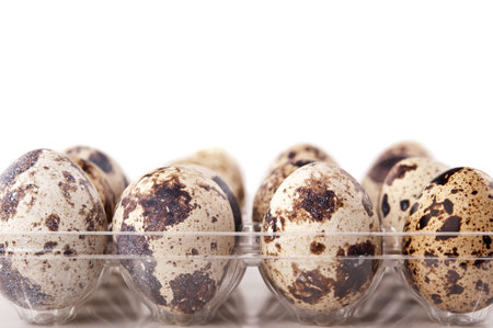 quail eggs isolated on a white background