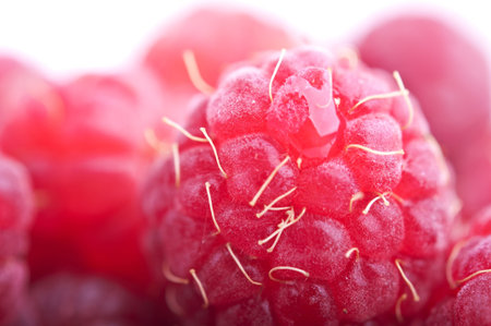 fresh raspberry isolated on white background