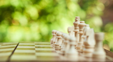 white chess pieces on the board
