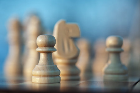 chess pawn piece on board