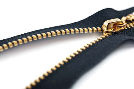 closeup of zipper on backgroundの写真素材