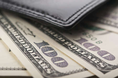 closeup money dollars on backgroundの写真素材