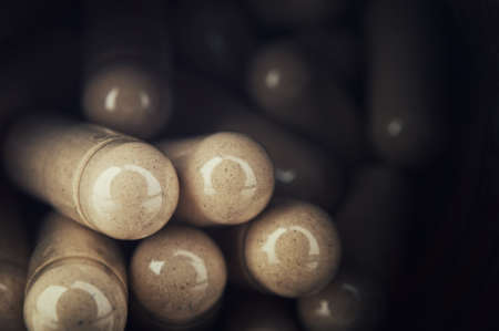 closeup photo of pills backgroundの写真素材