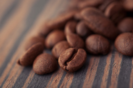 closeup of coffee beans background