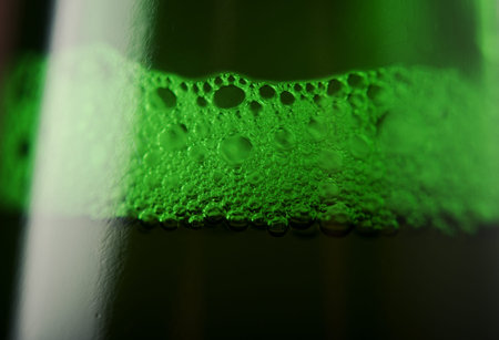 close up of bottle beer bubblesの写真素材