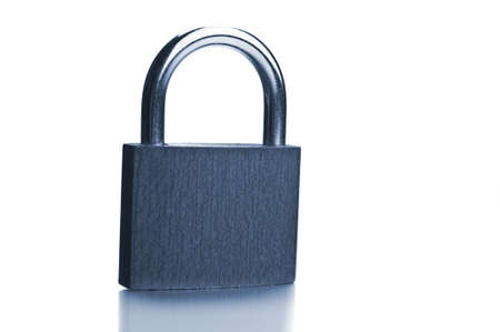 old metal lock isolated on a white backgroundの写真素材