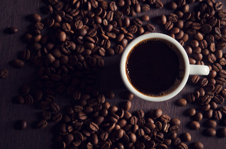 aroma coffee with roasted grainsの写真素材