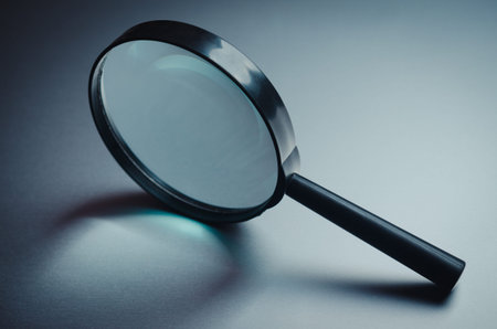 Magnifying glass on a background