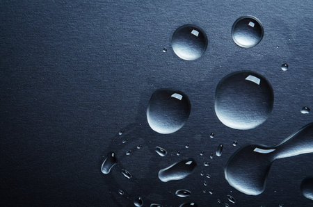 water drops on gray background