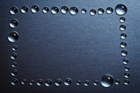 frame water drops on background