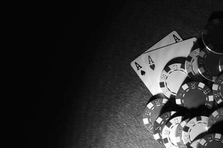 winning hand in poker gameの写真素材