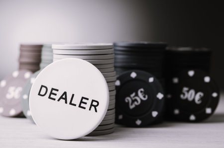 poker chips on a table