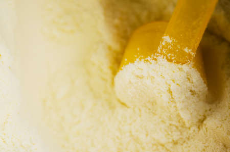 close up of spoon and infant formulaの写真素材