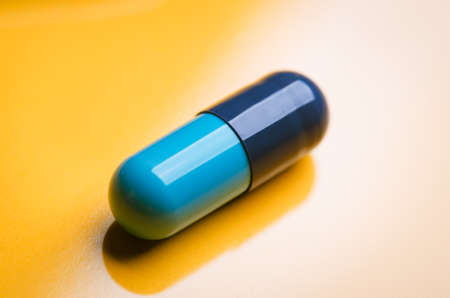 close up of one medical capsuleの写真素材