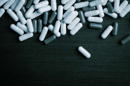 medical pills. top view backgroundの写真素材