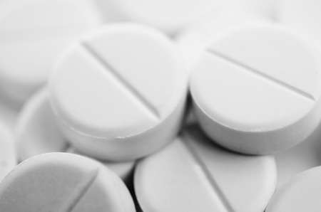 white tablets on a backgroundの写真素材