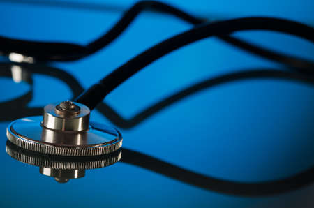 medical stethoscope on a backgroundの写真素材