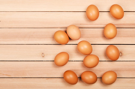 close up of raw eggs