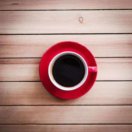 red coffee cup. top viewの写真素材