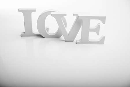 creative love words on white backgroundの写真素材