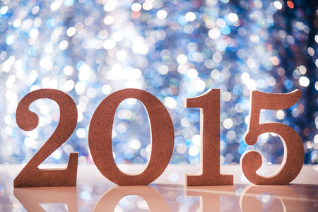 New years 2015 figures background