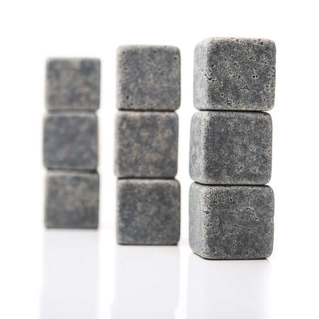 whiskey stone isolated on white backgroundの写真素材