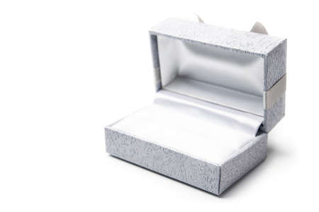 Open gift box isolated on white backgroundの写真素材