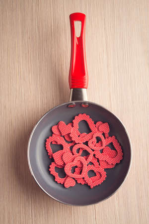 Creative breakfast on Valentine's Dayの写真素材