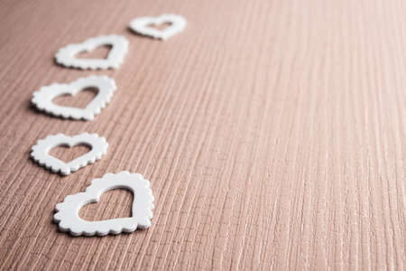 White heart shape symbol on backgroundの写真素材