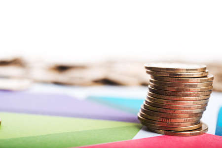 stacked coinsの写真素材