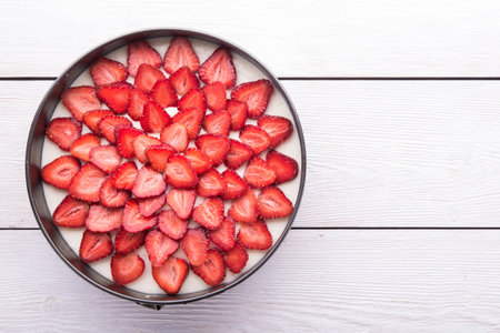 Fresh strawberry fruits on background