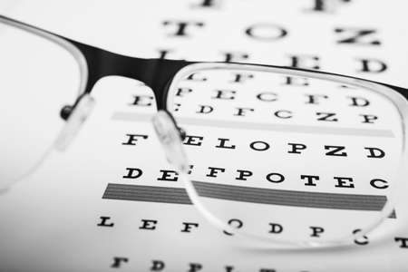 black eye glasses on white backgroundの写真素材